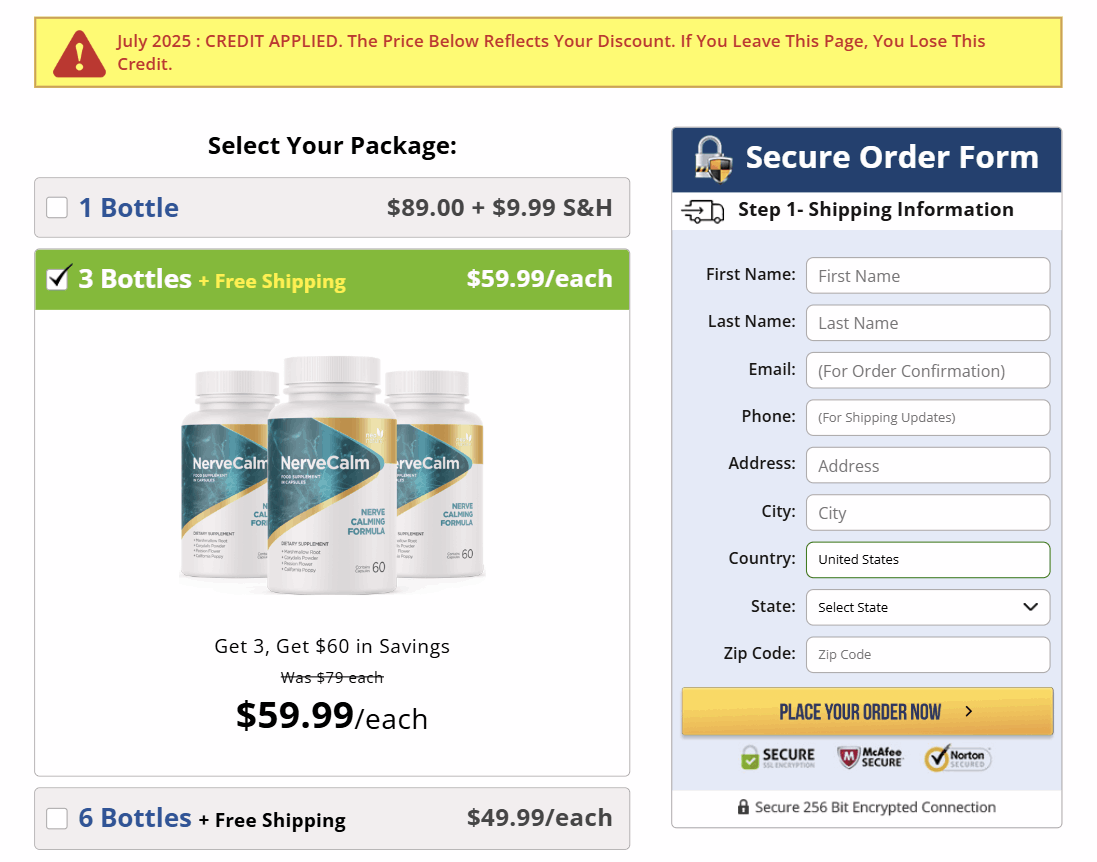 NerveCalm-Secure-Checkout